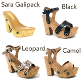 Sara Galipack Black/Leopard/Camel