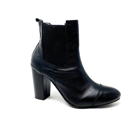 bt00 black western leather ankle boot