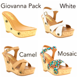 Giovanna galipack white/camel/mosaic