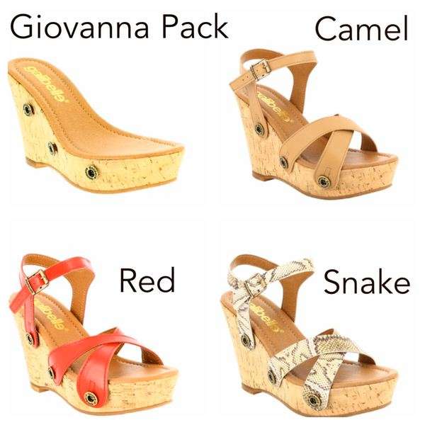 Giovanna galipack camel/red/snake