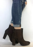 bt00 brown suede HIGH ankle boot 1504020 br - galibelle